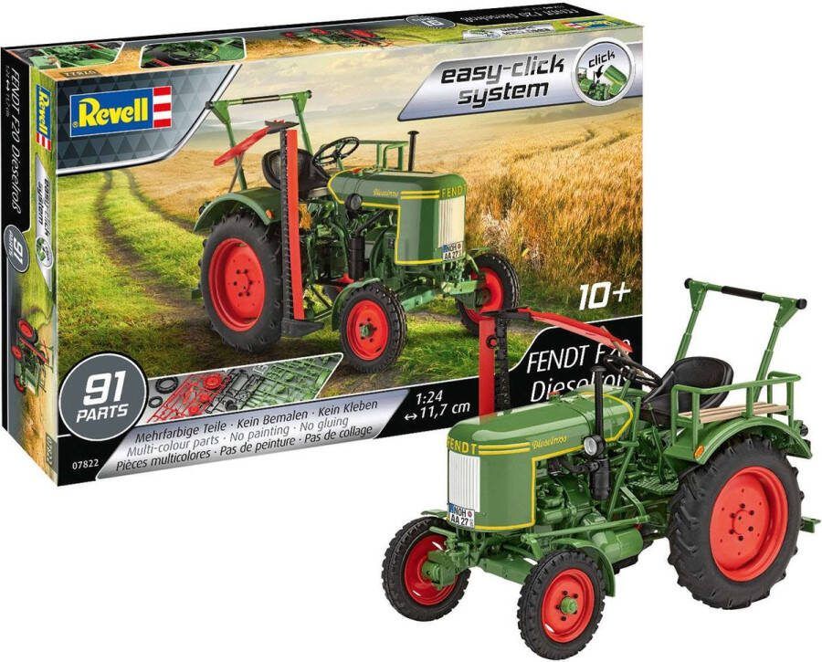 Revell 1:24 07822 Fendt F20 Diesel Tractor Easy Click System Plastic Modelbouwpakket