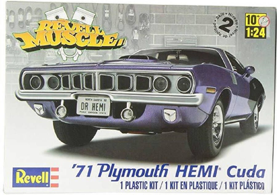 Revell 1:24 12943 1971 Plymouth Hemi Cuda 426 Plastic Modelbouwpakket