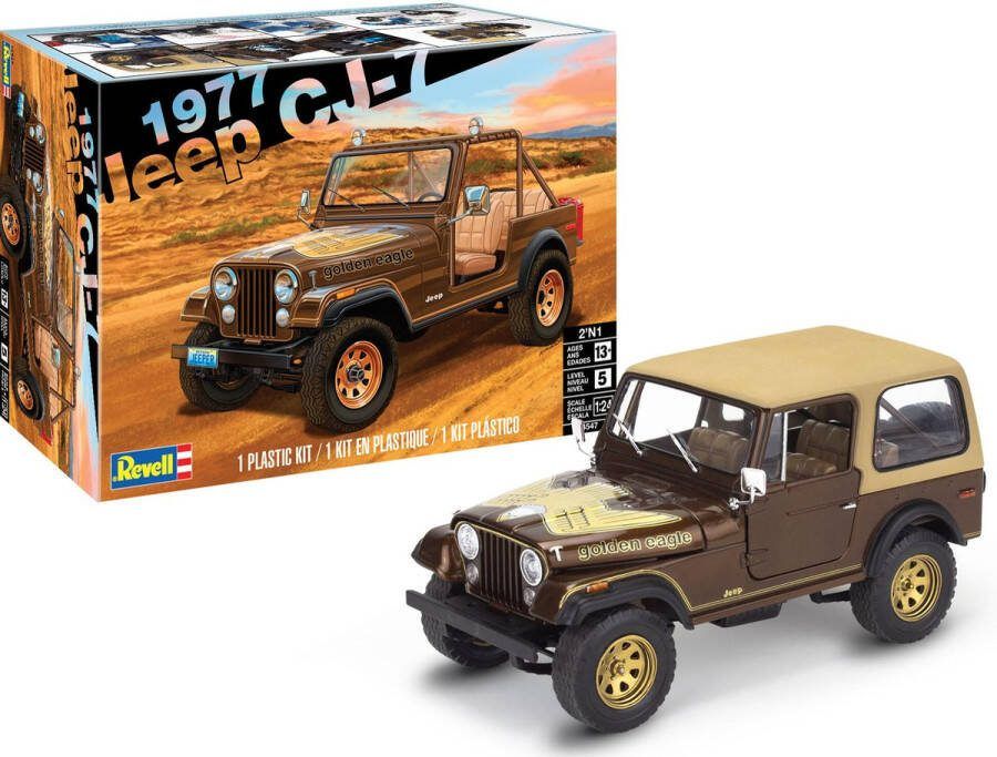 Revell 1:24 14547 1977 Jeep CJ-7 Amerikaanse Auto Plastic Modelbouwpakket