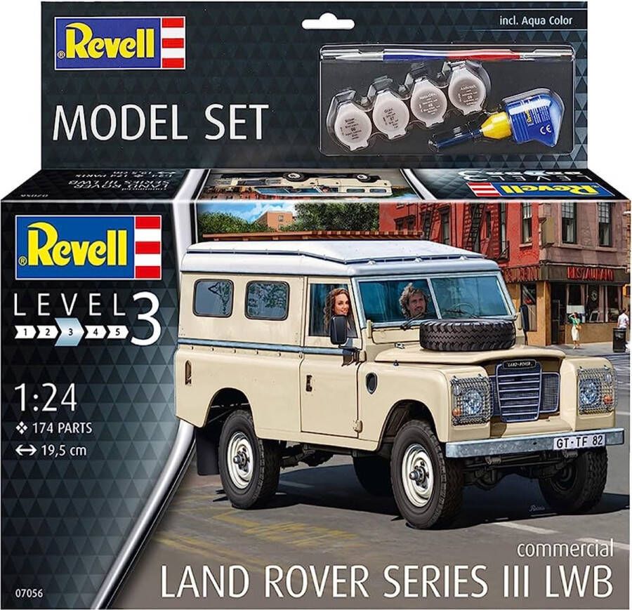 Revell 1:24 67056 Land Rover Series III LWB Commercial Vehicle Model Set Plastic Modelbouwpakket