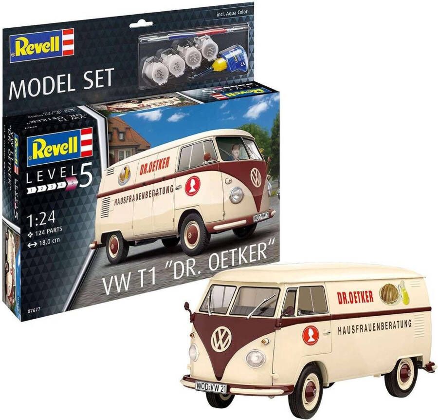 Revell 1:24 67677 Volkswagen T1 Dr. Oetker Model Set Plastic Modelbouwpakket