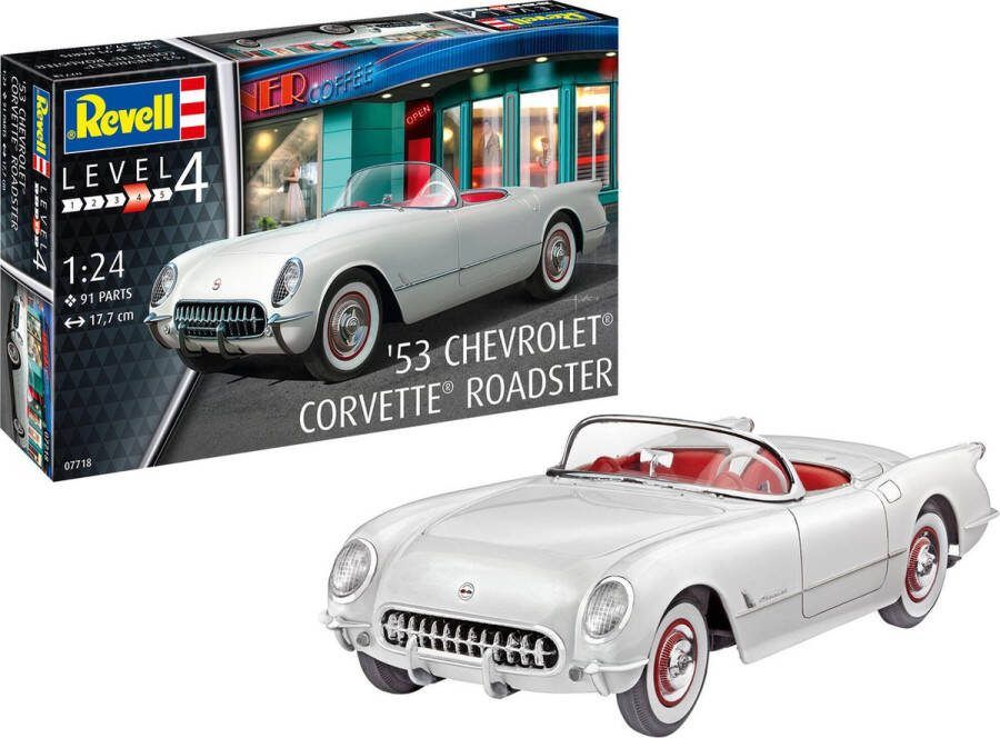 Revell 1:24 67718 1953 Chevrolet Corvette Roadster Car Model Set Plastic Modelbouwpakket