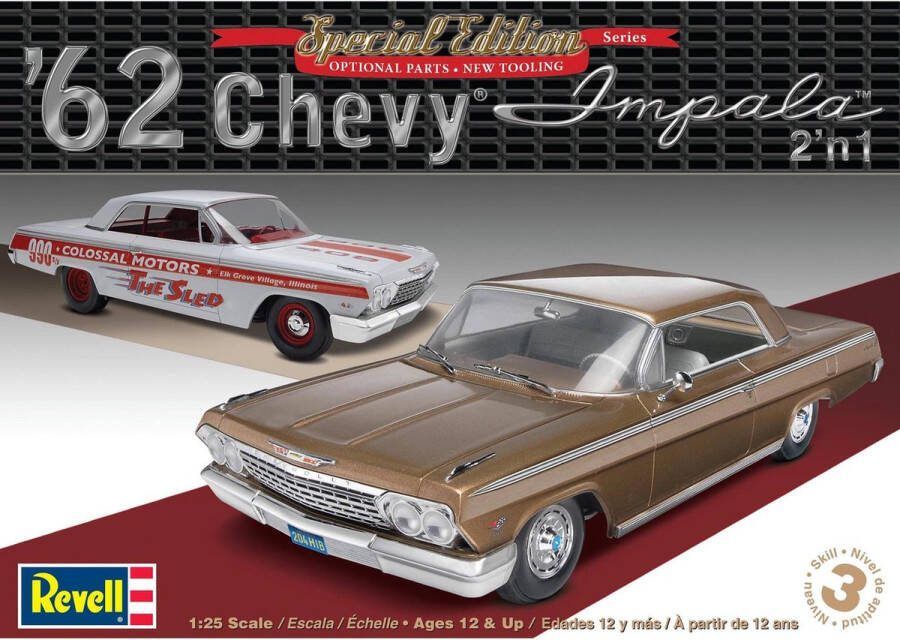 Revell 1:25 14466 1962 Chevy Impala Plastic Modelbouwpakket
