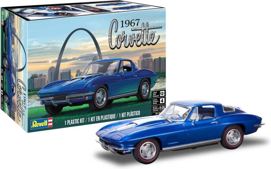 Revell 1:25 14517 1967 Corvette Coupe Car Plastic Modelbouwpakket