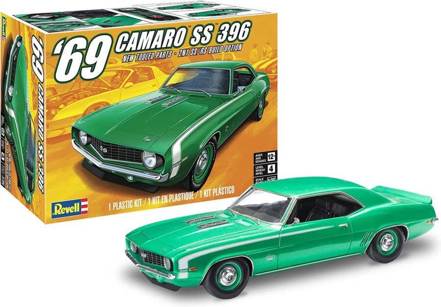 Revell 1:25 14525 1969 Camaro SS 396 Car Plastic Modelbouwpakket