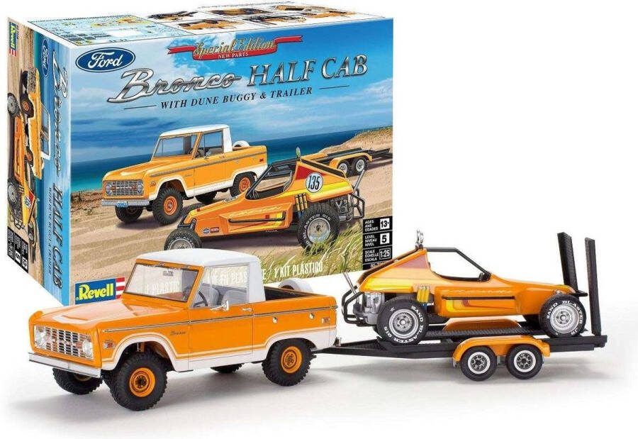 Revell 1:25 17228 Ford Bronco Half Cab -Sandman II Car Plastic Modelbouwpakket