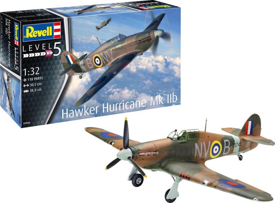 Revell 1:32 04968 Hawker Hurricane Mk IIb Plastic Modelbouwpakket