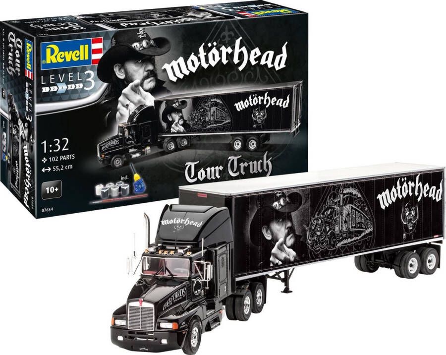 Revell Geschenkset Tour Truck Motörhead + lijm penseel en verf vanaf 10 jaar