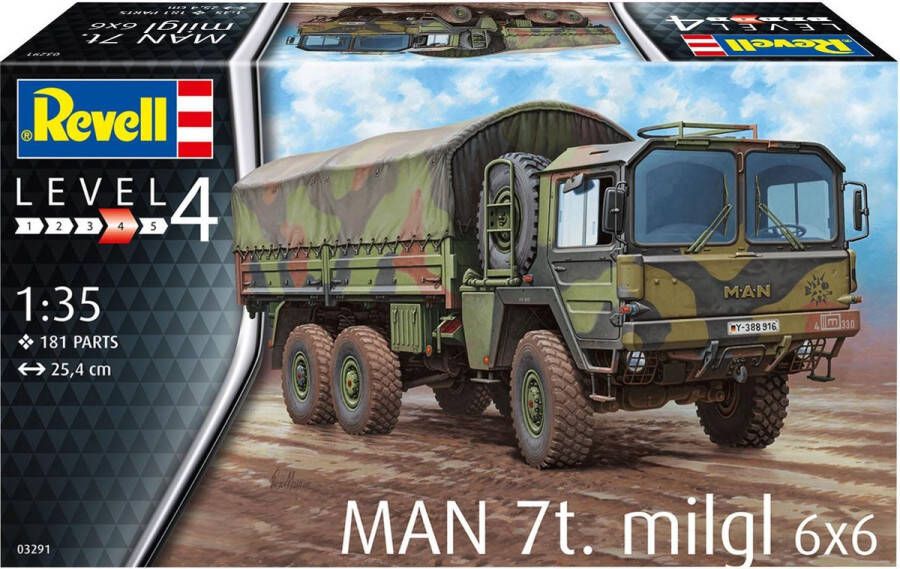 Revell 1:35 03291 MAN 7ton Milgl 6x6 Truck Plastic Modelbouwpakket