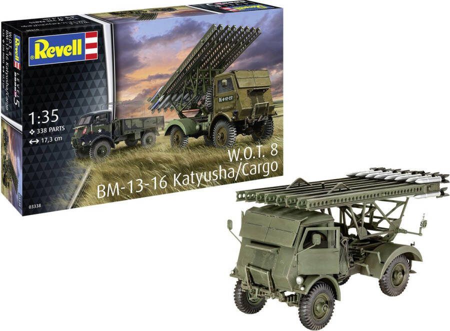 Revell 1:35 03338 Fordson BM-13-16 op WOT8 Katyusha Cargo Militaire Truck Plastic Modelbouwpakket