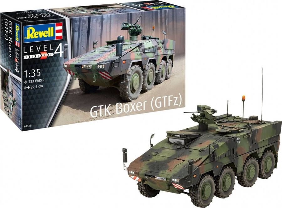 Revell 1:35 03343 GTK Boxer GTFz Armoured Transport Vehicle Plastic Modelbouwpakket