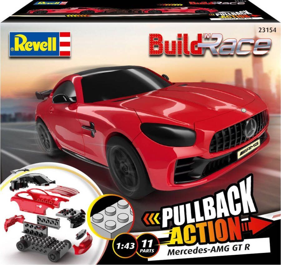 Revell 1:43 23154 Build n Race Mercedes-AMG GT R red Plastic Modelbouwpakket