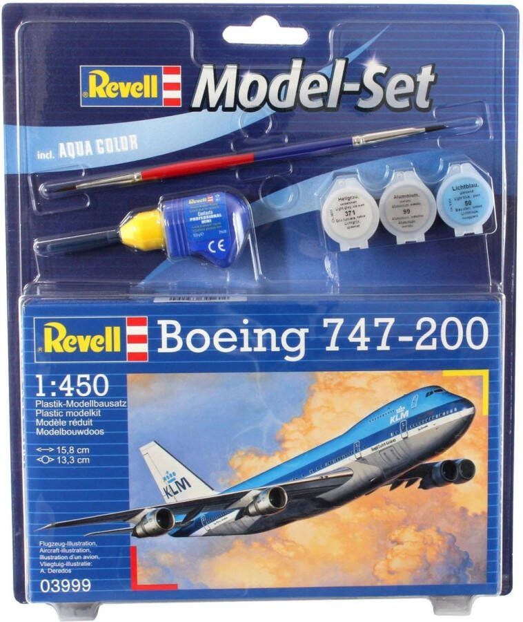 Revell 1:450 63999 Boeing 747-200 Jumbo Jet Model Set Plastic Modelbouwpakket