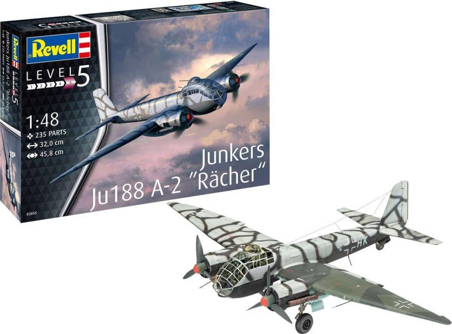 Revell 1:48 03855 Junkers Ju188 A-2 Rächer Plastic Modelbouwpakket