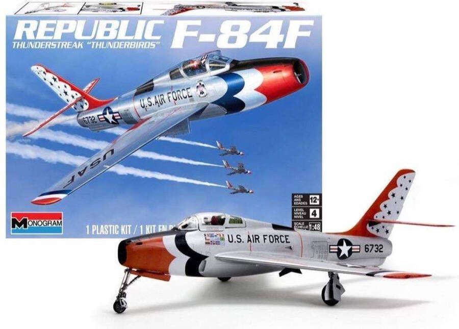 Revell 1:48 15996 F-84F Thunderstreak Thunderbirds Plane Plastic Modelbouwpakket