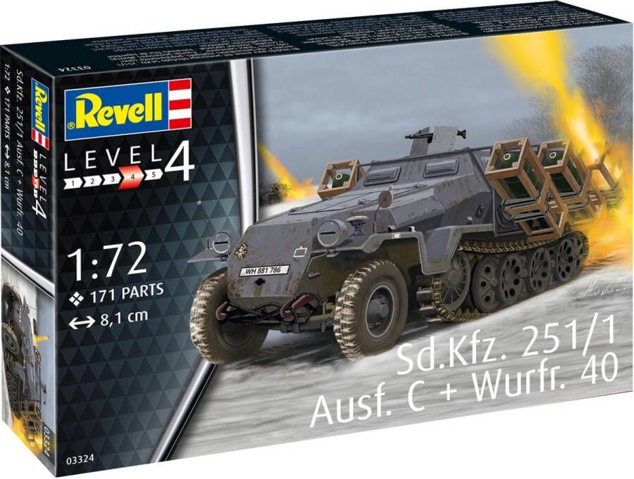 Revell 1:72 03324 Sd.Kfz. 251 1 Ausf. C + Wurfr. 4 Plastic kit