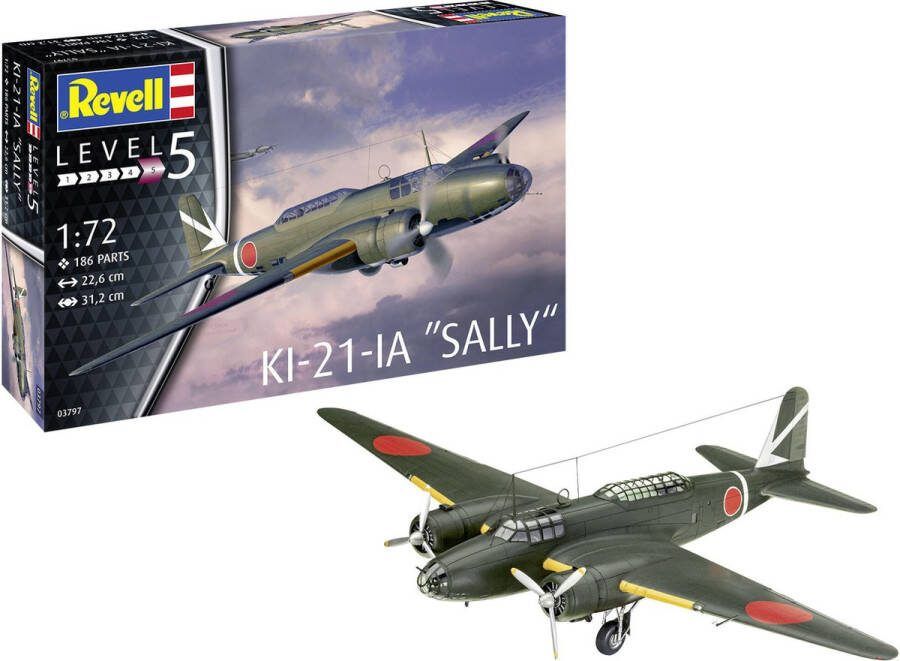 Revell 1:72 03797 Mitsubishi Ki-21-la Sally Plastic Modelbouwpakket
