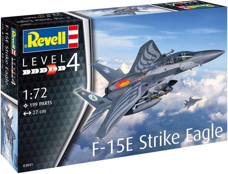 Revell 1:72 03841 F-15E Strike Eagle Jetfighter Plane Plastic Modelbouwpakket