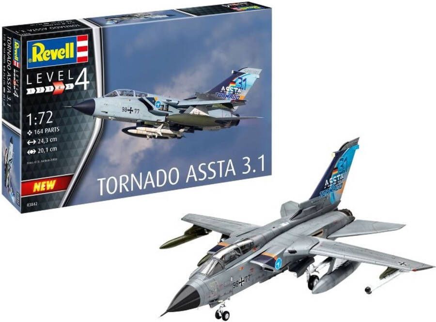 Revell 1:72 03842 Tornado ASSTA 3.1 Plane Plastic Modelbouwpakket