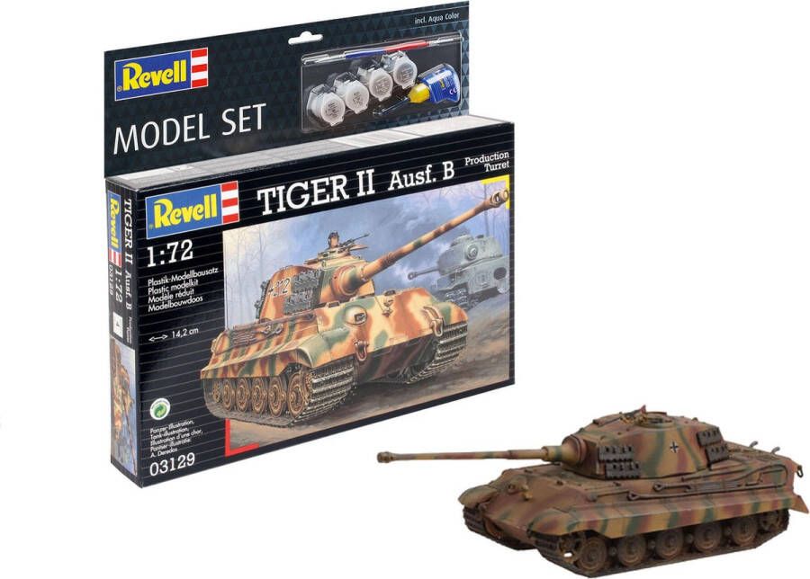 Revell 1:72 63129 Tiger II Ausf. B Model Set Plastic Modelbouwpakket