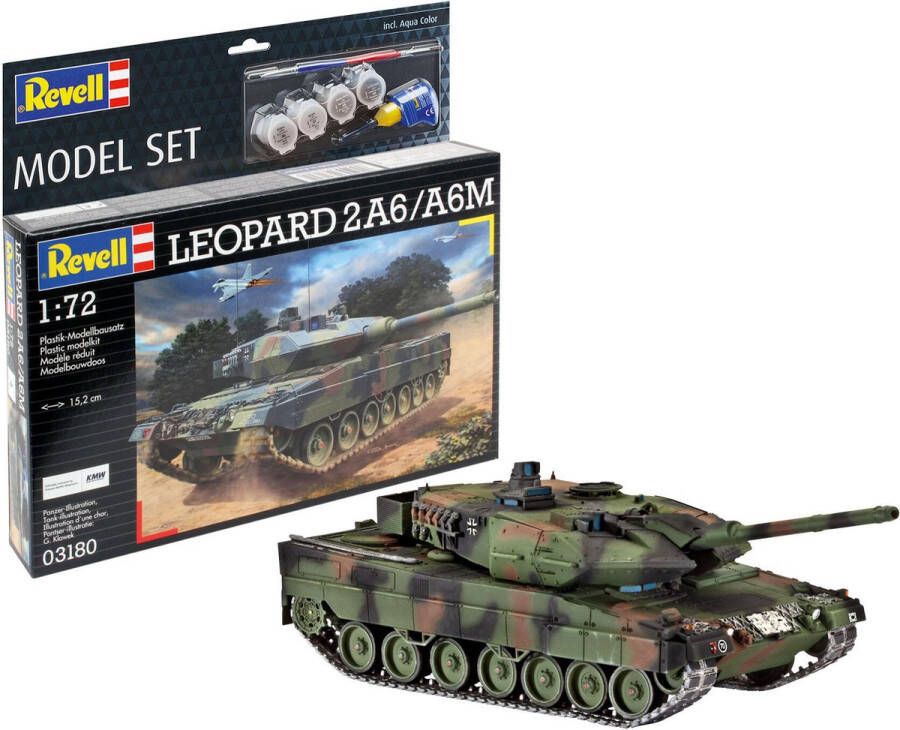 Revell 1:72 63180 Leopard 2A6 A6M Model Set Plastic Modelbouwpakket