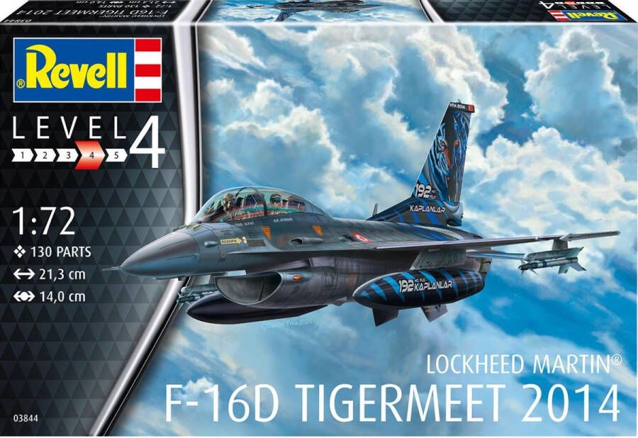 Revell 1:72 63844 Lockheed Martin F-16D Tigermeet 2014 Model Set Plastic Modelbouwpakket