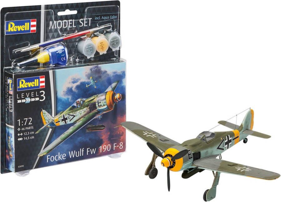Revell 1:72 63898 Focke Wulf Fw190 F-8 Model Set Plastic Modelbouwpakket