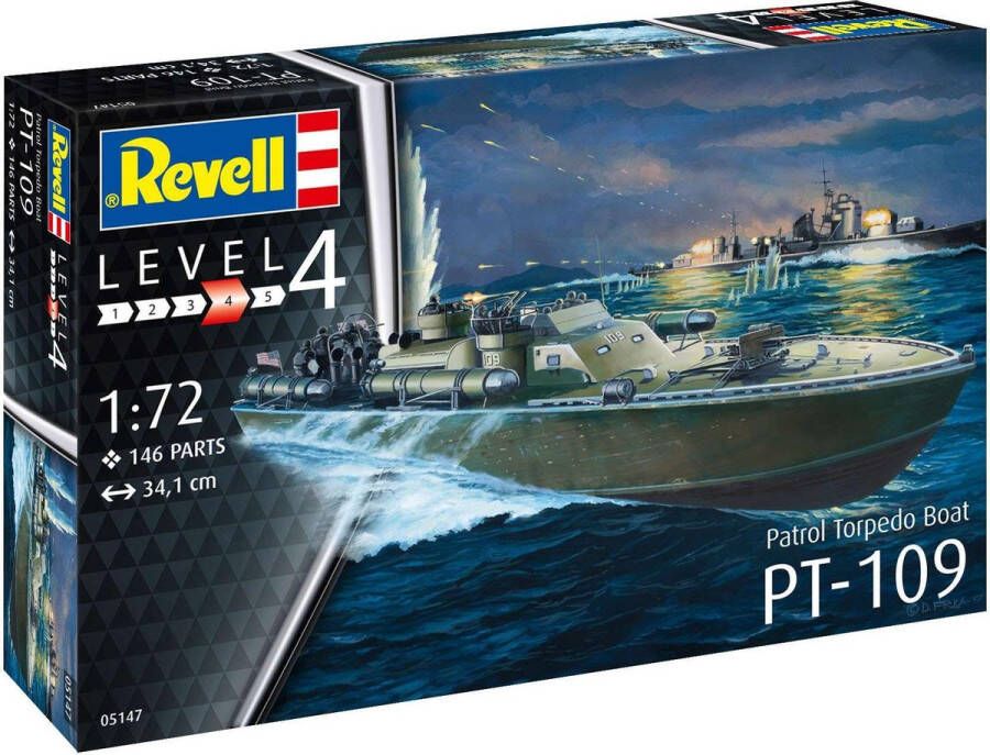 Revell 1:72 65147 Patrol Torpedo Boat PT-109 Model Set Plastic Modelbouwpakket