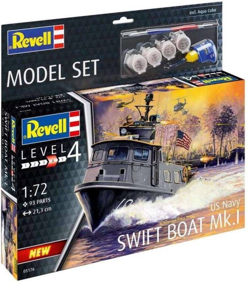 Revell 1:72 65176 US Navy SWIFT BOAT Mk.I Model Set Plastic Modelbouwpakket