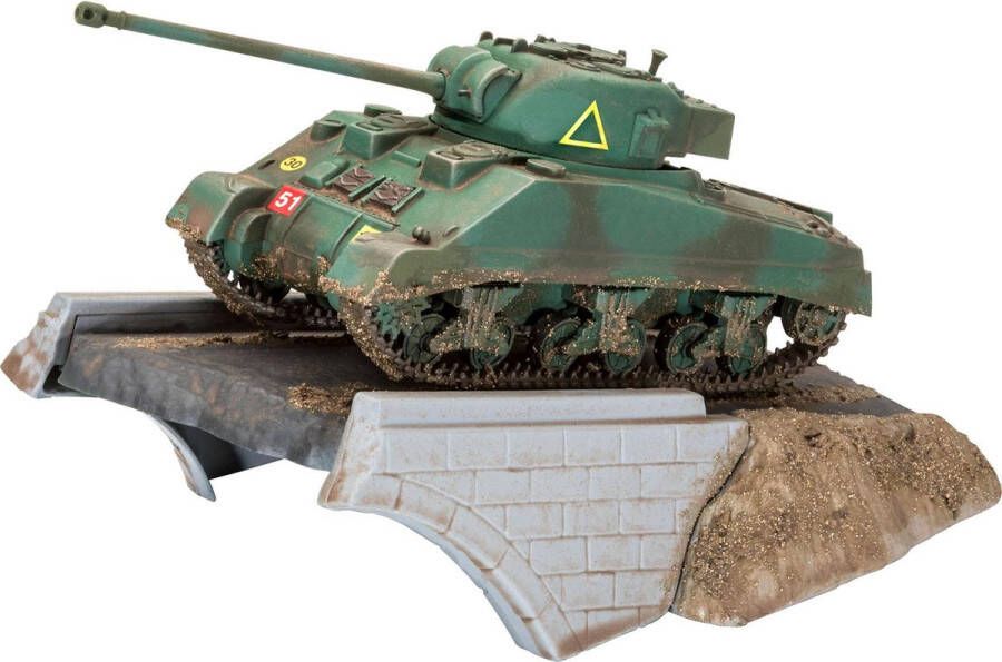 Revell 1:76 03299 First Diorama Set Sherman Firefly Starter Kit Plastic Modelbouwpakket