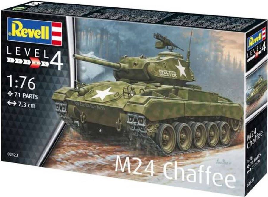 Revell 1:76 03323 M24 Chaffee Tank Plastic Modelbouwpakket