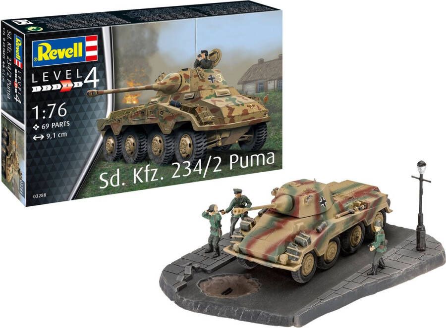 Revell 1:76 03288 Sd.Kfz. 234 2 Puma Plastic Modelbouwpakket