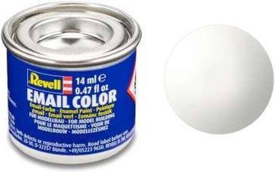 Revell #301 White Satin RAL9010 Enamel 14ml Verf potje