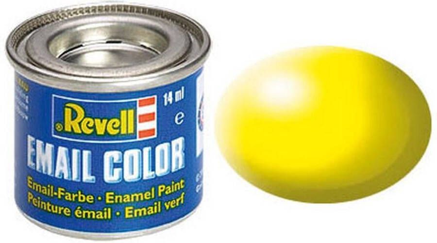 Revell #312 Luminous Yellow Satin RAL1026 Enamel 14ml Verf potje