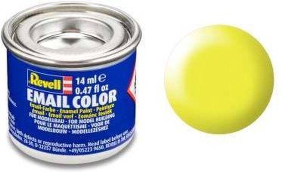 Revell #312 Luminous Yellow Satin RAL1026 Enamel 14ml Verf potje