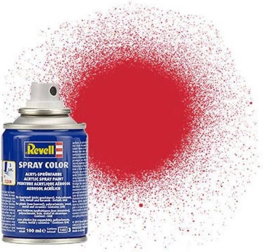 Revell #330 Fire Red Satin Acryl spray 100ml Verf spuitbus