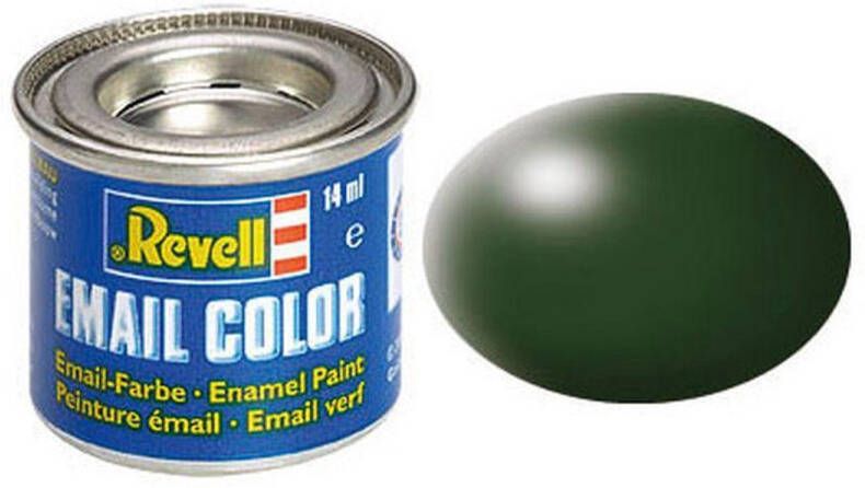 Revell #363 Dark Green Satin RAL6020 Enamel 14ml Verf potje