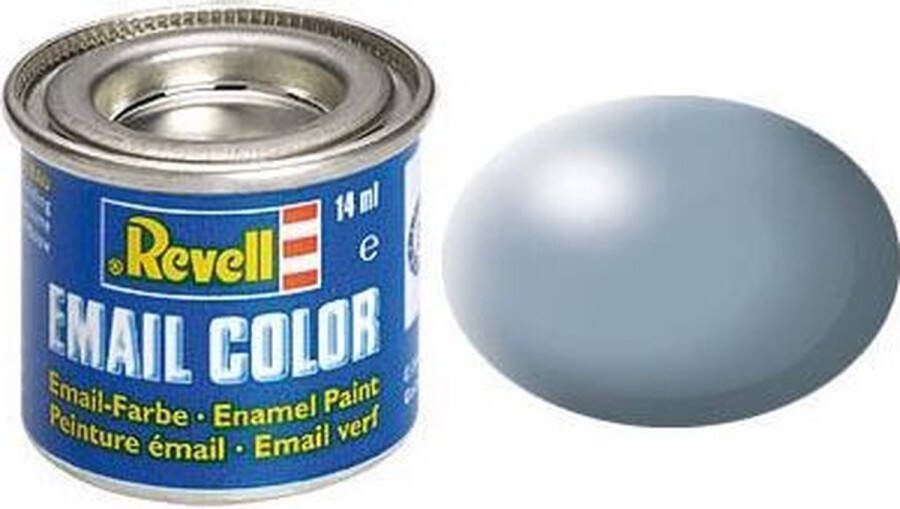 Revell #374 Grey Satin RAL7001 Enamel 14ml Verf potje