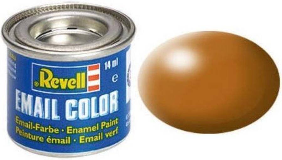 Revell #382 Wood Brown Satin RAL8001 Enamel 14ml Verf potje