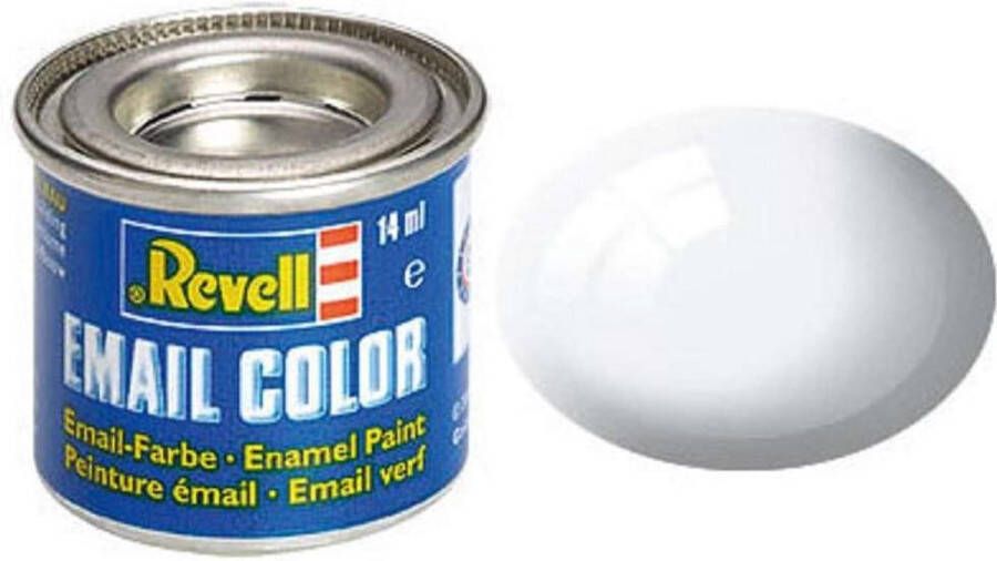 Revell #4 White Gloss RAL9010 Enamel 14ml Verf potje