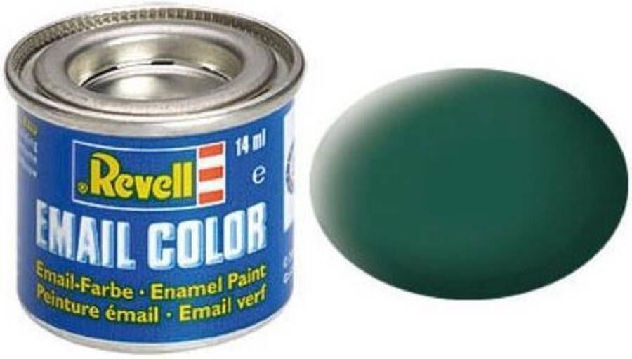 Revell #48 Sea Green Matt RAL6028 Enamel 14ml Verf potje