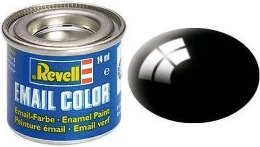 Revell #6 Tar Black (teerzwart) Matt RAL9021 Enamel 14ml Verf potje