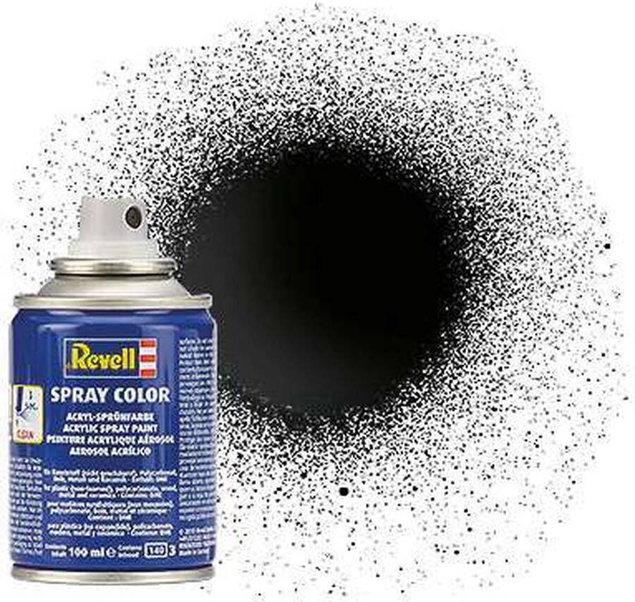 Revell #7 Black Gloss Acryl Spray 100ml Verf spuitbus