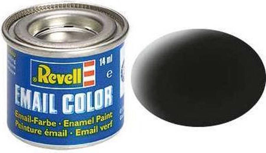 Revell #8 Black Matt RAL9011 Enamel 14ml Verf potje