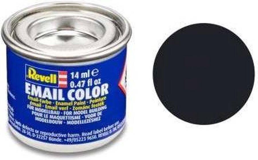 Revell #8 Black Matt RAL9011 Enamel 14ml Verf potje