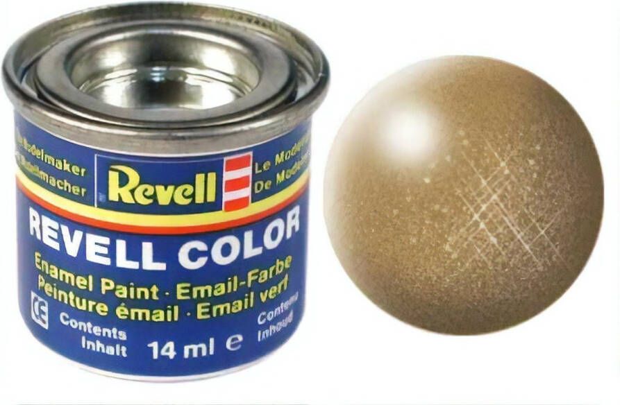 Revell #92 Brass Metallic Enamel 14ml Verf potje