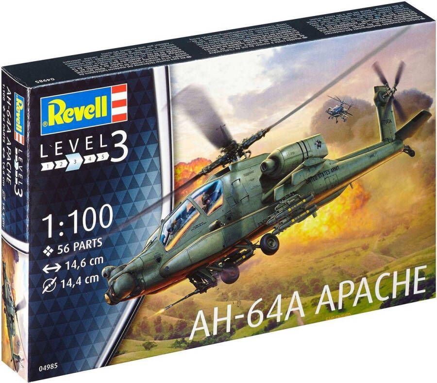 Revell Ah-64a Apache Schaal 1 -100 Bouwpakket Helikopters