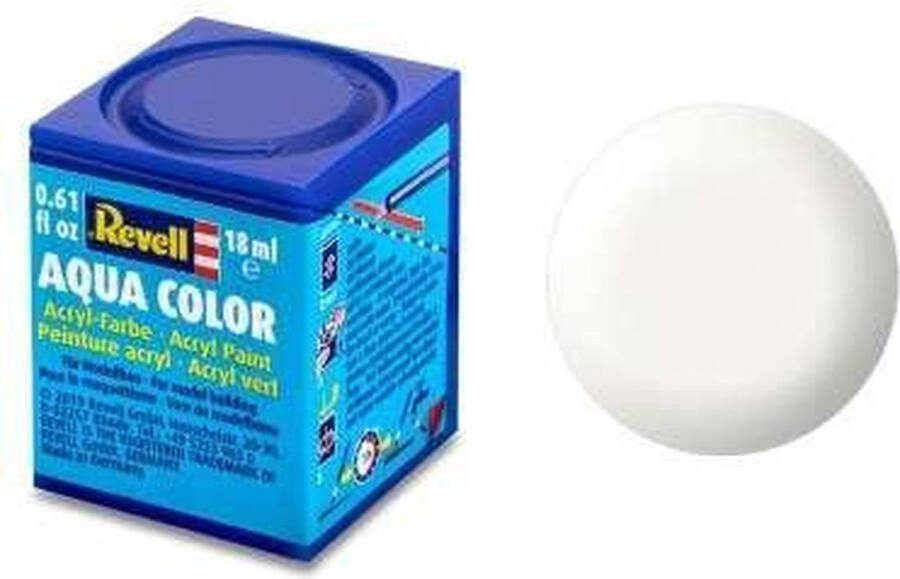 Revell Aqua #301 White Satin RAL9010 Acryl 18ml Verf potje
