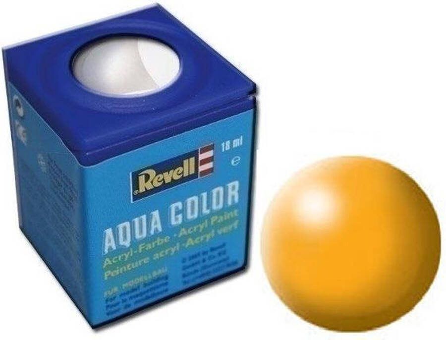 Revell Aqua #310 Lufthansa-Yellow Satin RAL1028 Acryl 18ml Verf potje