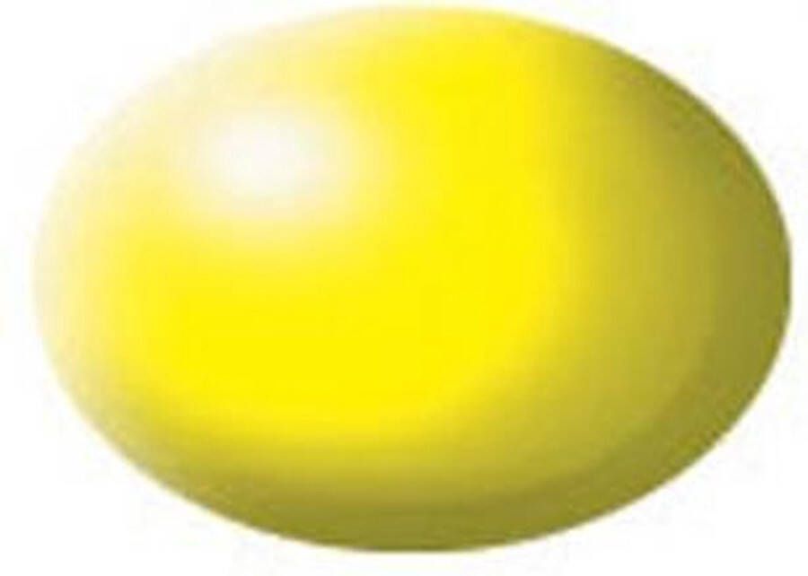Revell Aqua #312 Luminous Yellow Satin RAL1026 Acryl 18ml Verf potje